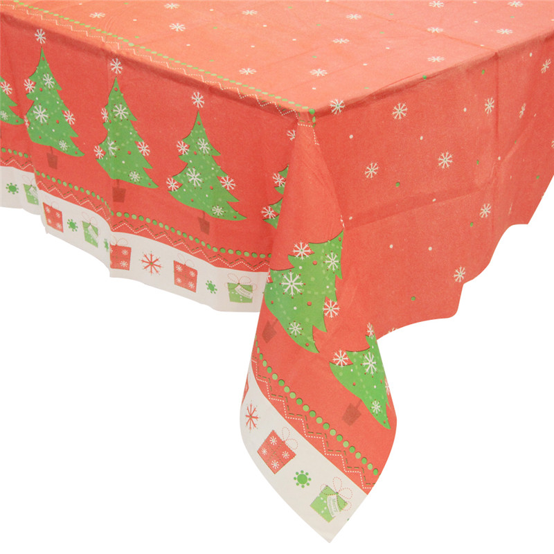 Christmas day Kunststoff Tischdecke wasserdicht hitzebeständige Prüfung pvc Tischdecken rote Farbe angepasst